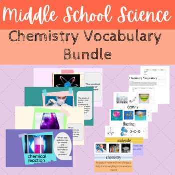 Preview of Chemistry Vocabulary Bundle NGSS Physical Science
