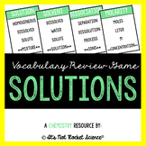 Chemistry Vocabulary Review Game - Solutions