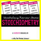 Chemistry Vocabulary Review Game - Stoichiometry
