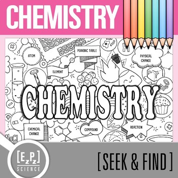 Preview of Chemistry Vocabulary Search Activity | Seek and Find Science Doodle