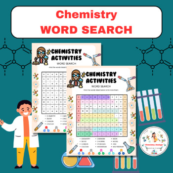 Preview of Chemistry WORD SEARCH Worksheets Activities Game