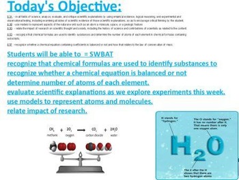 Preview of Chemistry Week 4 Lesson