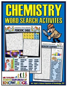 Preview of Chemistry Word Search Activities