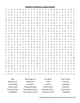 Preview of Chemistry Word Search - Chemical Bonds