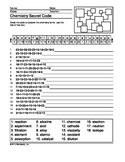 Chemistry Word Search, Secret Code and Word Scramble Printables