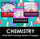 Chemistry Word Wall Coloring Sheet Bundle (19 pages)