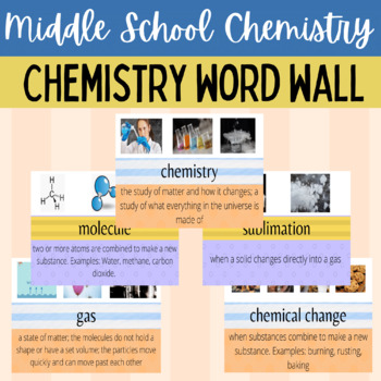Preview of Chemistry Word Wall NGSS Matter and Its Interactions Vocabulary