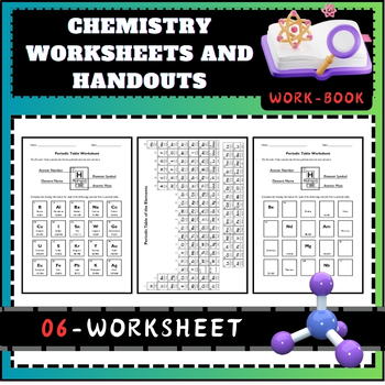 Preview of Chemistry Worksheets and Handouts