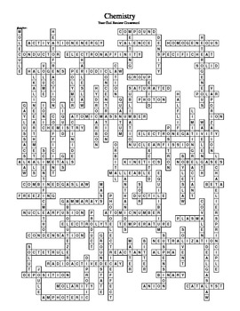 Chemistry Year End Review Crossword by Dr Chris Schrempp TpT
