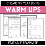 Chemistry Year Long Entrance and Exit Tickets, Formative A
