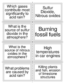 Preview of Chemistry flashcards- air and water