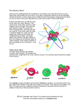 Preview of Chemistry for Kids: What are Atoms, Molecules, and meet the first 12 Elements