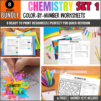 Chemistry in Color: Colour-by Number Bundle | TPT