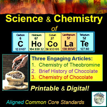 Preview of Science & Chemistry of Chocolate -Three Articles│Distance Learning
