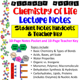 Chemistry of Life Lecture Notes Handouts (Biology)