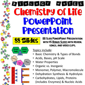 Preview of Chemistry of Life PowerPoint Presentation (Biology)