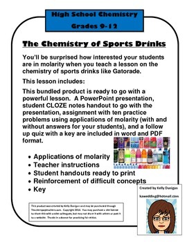 Preview of Chemistry of Sports Drinks Like Gatorade and Molarity