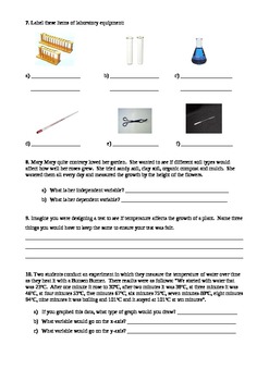 Chemistry pre-test by Belinda Barrie | Teachers Pay Teachers