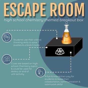 Preview of Chemistry themed Escape Room & Breakout EDU Game (high school)
