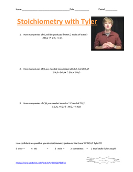 Preview of Chemistry with Tyler DeWitt video guide 31 pack