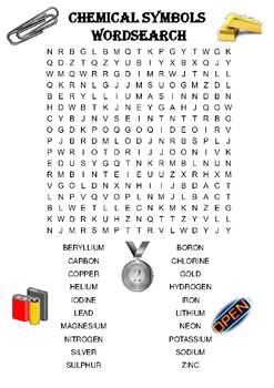 chemistry word search puzzle common elements includes solution