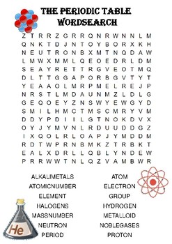 atoms and molecules word search answers