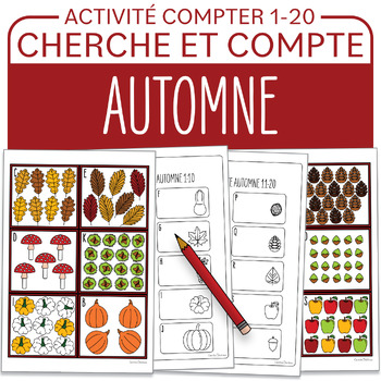 Preview of Cherche et Compte dans la classe Automne 1-20 FRENCH Fall Count the room