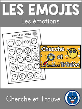 Preview of Cherche et trouve: Les émotions - Emojis // Find it: Emojis (FRENCH)