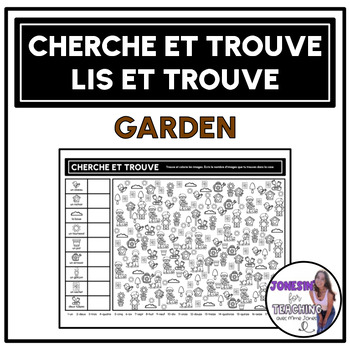 Preview of Cherche et trouve | Lis et trouve | Core French Immersion | Garden Jardin Spring