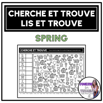 Preview of Cherche et trouve | Lis et trouve | Core French Immersion | Spring Printemps