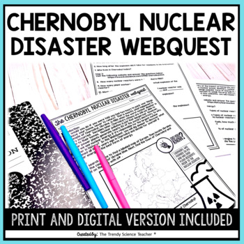 Preview of Chernobyl Nuclear Disaster WebQuest- Print and Digital