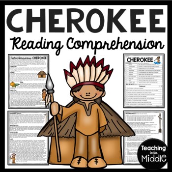 Preview of Cherokee Native Americans Reading Comprehension Worksheet Tribes Southeast