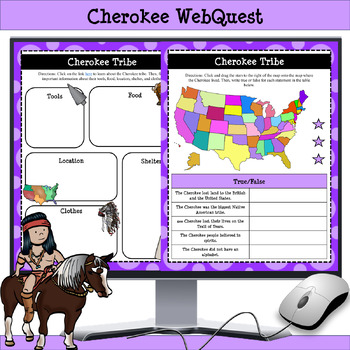 Preview of Cherokee Native Americans WebQuest