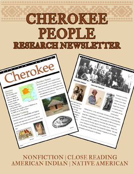 Preview of Cherokee NativeAmerican Indian Research Nonfiction Newsletter| Indigenous People