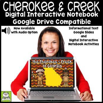 Preview of Cherokee and Creek of Georgia Google Drive Interactive Notebook