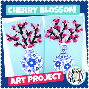 Preview of Cherry Blossom Art Project -Japanese porcelain vase templates
