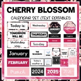 Cherry Blossom Calendar Set {TEXT EDITABLE!}