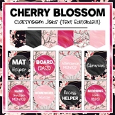 Cherry Blossom Classroom Jobs {TEXT EDITABLE!}