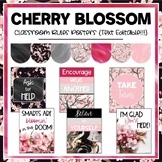 Cherry Blossom Classroom Rules Posters {TEXT EDITABLE}