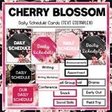Cherry Blossom Daily Schedule Cards {TEXT EDITABLE!}