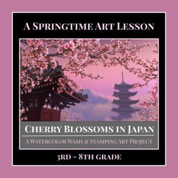 Preview of Cherry Blossom Painting Art Lesson