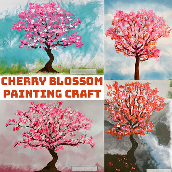 Preview of Cherry Blossom Painting Craft | Spring Tree Craft | Spring Art Project