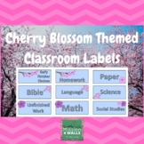 Cherry Blossom Themed Classroom Labels