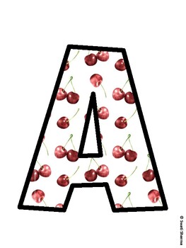 Preview of Cherry Bulletin Board Décor Kit, Cherry Bulletin Board Letters