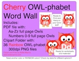 Owl Alphabet and Number Line Red
