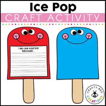 Preview of Ice Cream Craft Ice Pop Summer Bulletin Board Back to School End of Year June