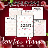 Cherry Teacher Planner, Undated, Digital Year, Monthly, We