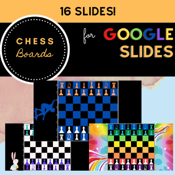 Preview of Chess Boards for Google Slides & Jamboard (8 Square, 9 Square, 5x6 Board)