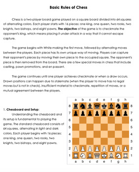 Chess Rules Printable-Freebie!  Chess rules, Learn chess, Rules for kids