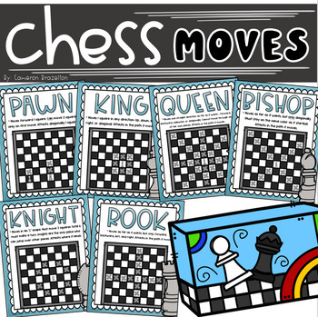 Preview of Chess Club Moves Reference Poster Set Bulletin Board Decorations Handouts